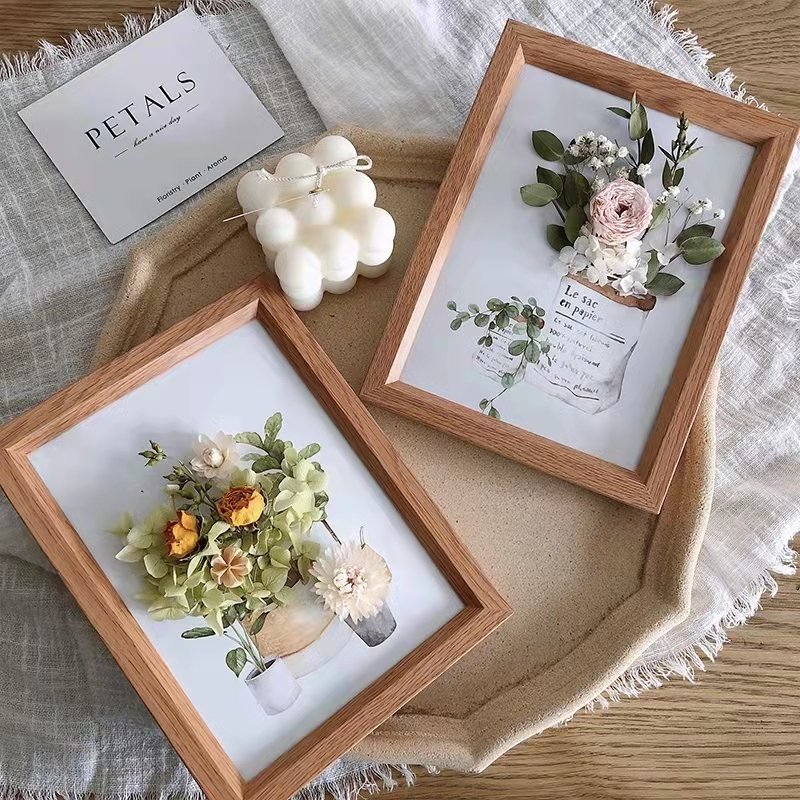 Hot Selling Preserved flowers frame DIY dried flowers frame ornament eternal flowers frame