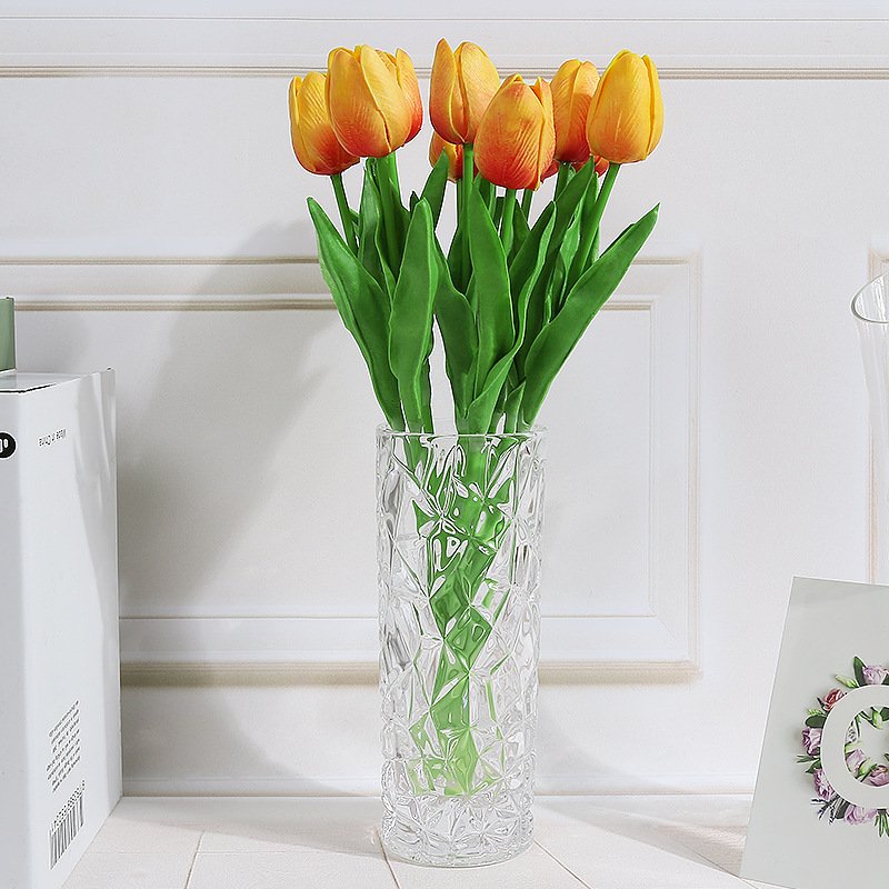 AYOYO Wedding artificial flower bouquet shooting props, home and living room decoration Tulip artificial flower