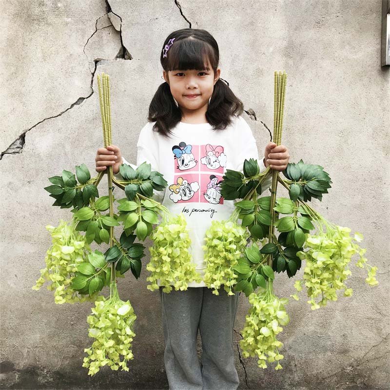3.6 Feet Colorful White Wisteria Vine Wedding Hanging Dried Silk Flowers Garland Home Wedding Decor Artificial Decorative Flower