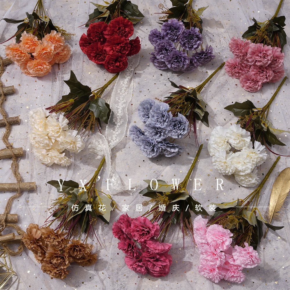 Kang Nai Xin put a bunch of home simulation flower design wedding bouquet wall decoration outdoor shooting props decoration