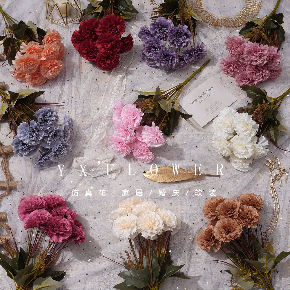 Kang Nai Xin put a bunch of home simulation flower design wedding bouquet wall decoration outdoor shooting props decoration