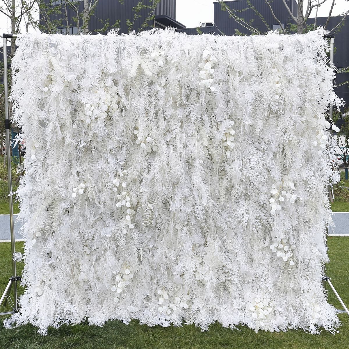 Ostrich feather background decoration flower wall backdrop feather wall for wedding/home decoration customized size wall