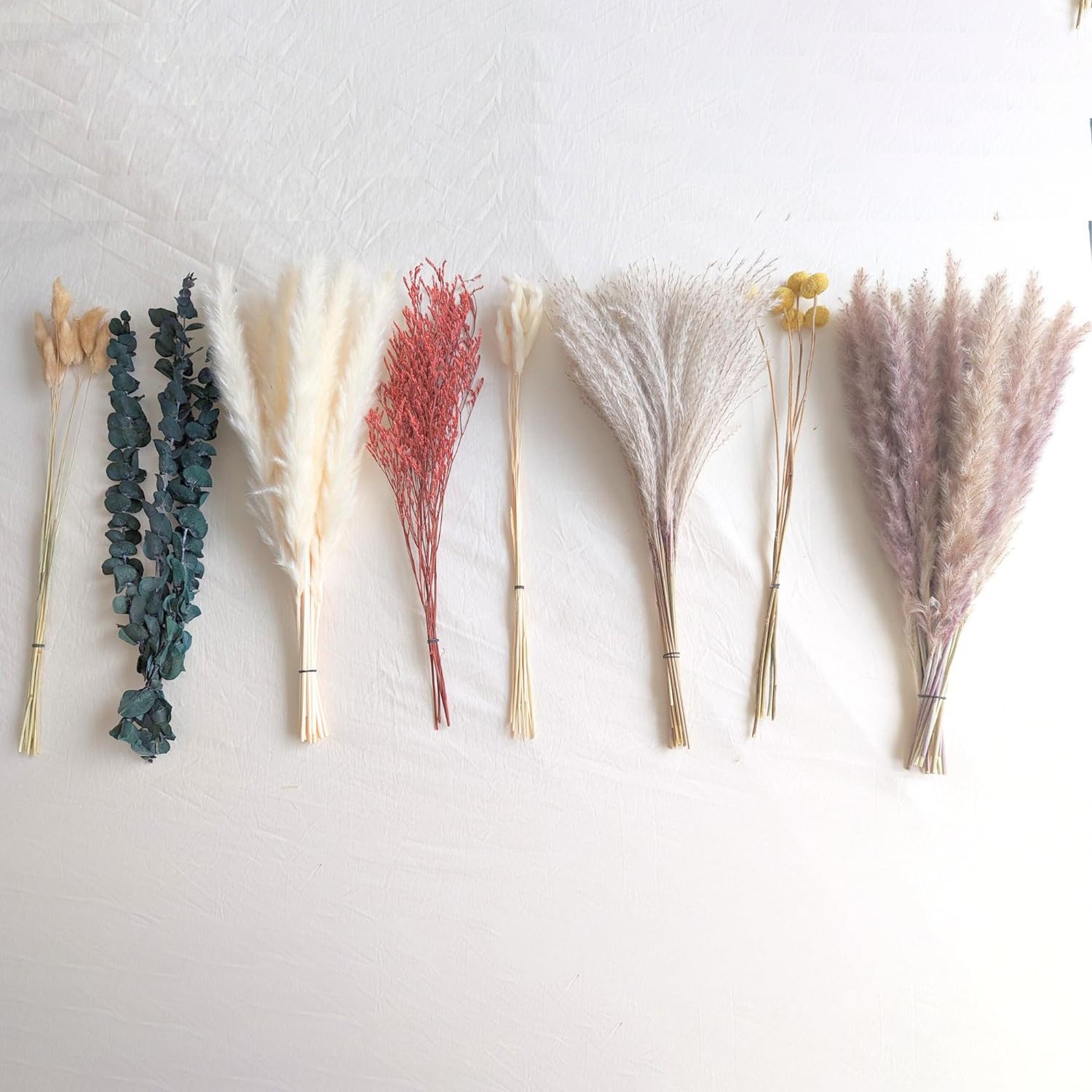 Flowers Orange Pampas Grass Fall Decor Fluffy Dried Flower Bouquet Dry Pompas Fall Decorations for Home Pampas