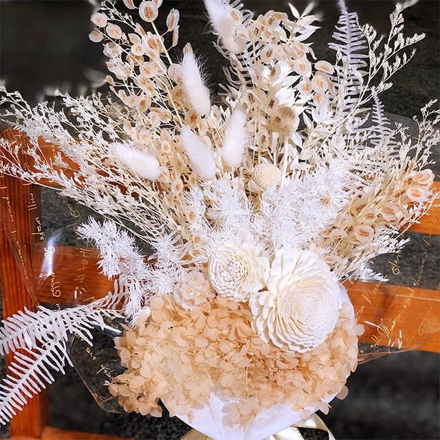 Boho bridal bouquet natural dried flowers preserved rose pampas grass for wedding home decor
