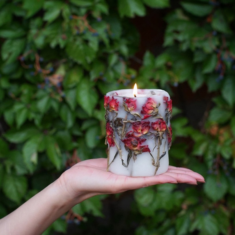 Wholesale Factory Price Scented Candle Jasmine Reed Diffuser Candle with Dried Flowers Soy Wax for Candles Wax Stick Custom Logo