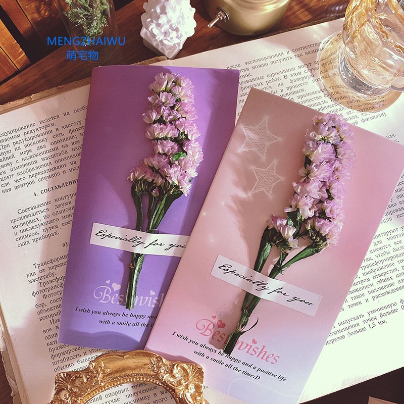 Peru trending products for party message cards Christmas and Valentine's Day Creative handmade dried flowers 3d greeting card