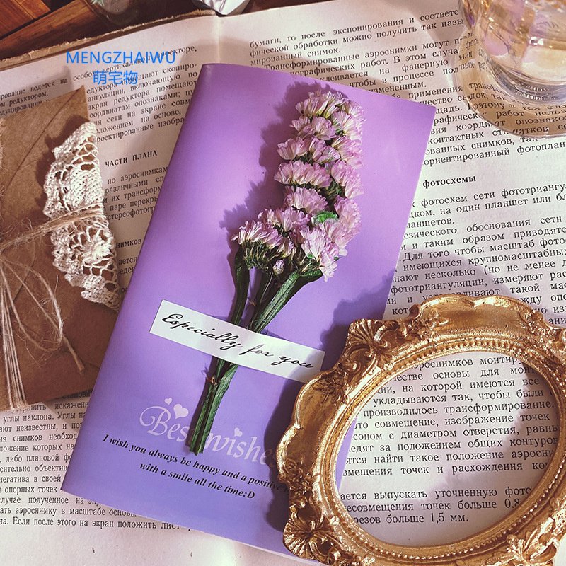 Peru trending products for party message cards Christmas and Valentine's Day Creative handmade dried flowers 3d greeting card