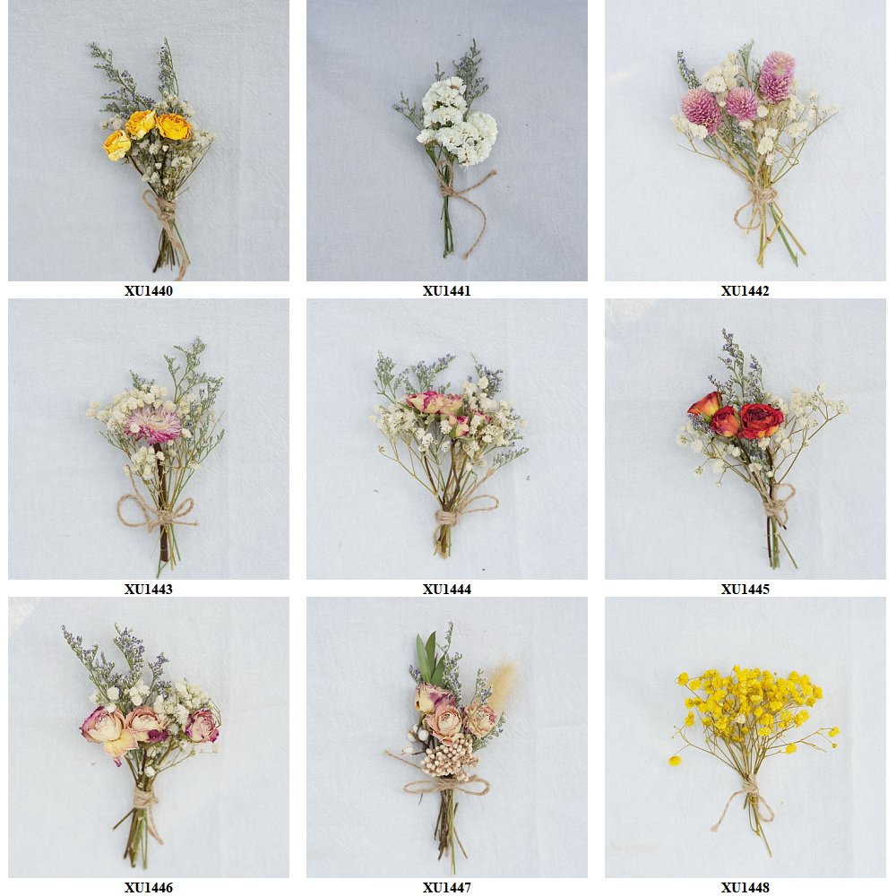 wholesale Bulk Dried flower floral arrangement mini real natural dried flower bouquet for wedding bride groom dress decoration