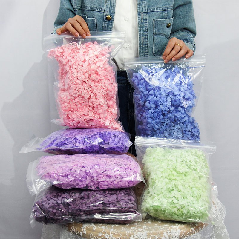 Wholesale 100g Anna Hydrangea Petal Preserved Roses Dried Flower Arrangements for Home and Restaurant Christmas Decor