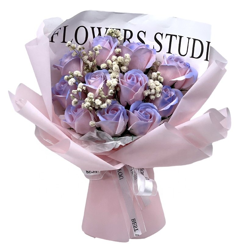 Valentines day gift 11 Soap rose Rose gift box Dried flowers decoration artificial rose create soap flower bouquet