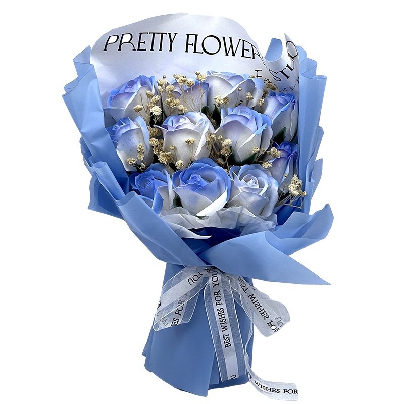 Valentines day gift 11 Soap rose Rose gift box Dried flowers decoration artificial rose create soap flower bouquet