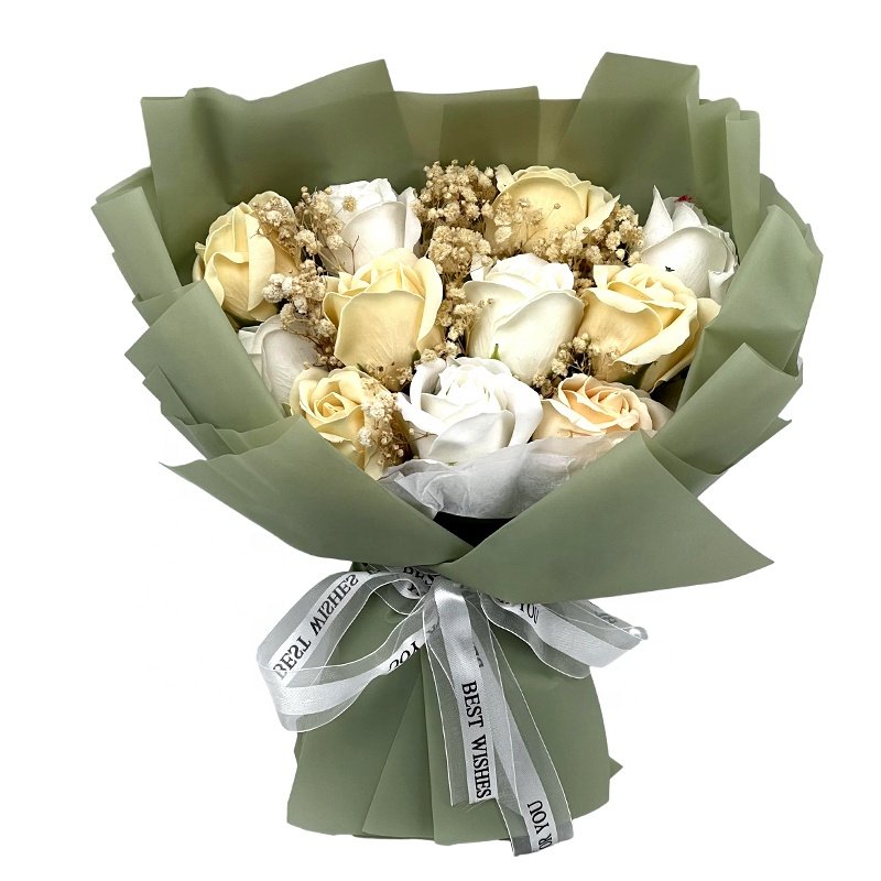 Valentines day gift 11 Soap rose Rose gift box Dried flowers decoration artificial rose create soap flower bouquet