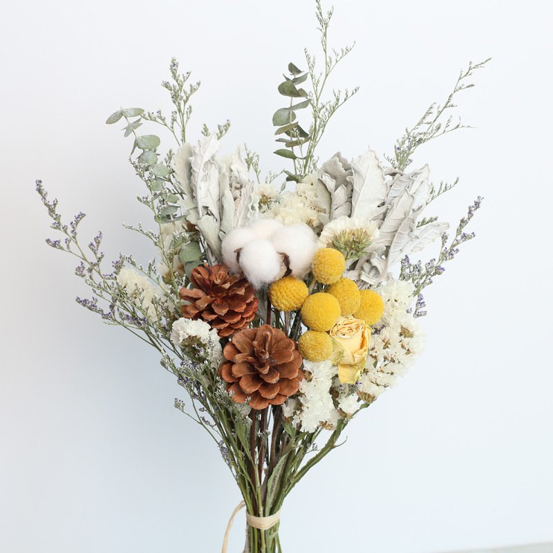 Natural Forget-me-nots Dried Flower Bouquets Floral Crafts Bouquet for Wedding Wall Hanging Decor