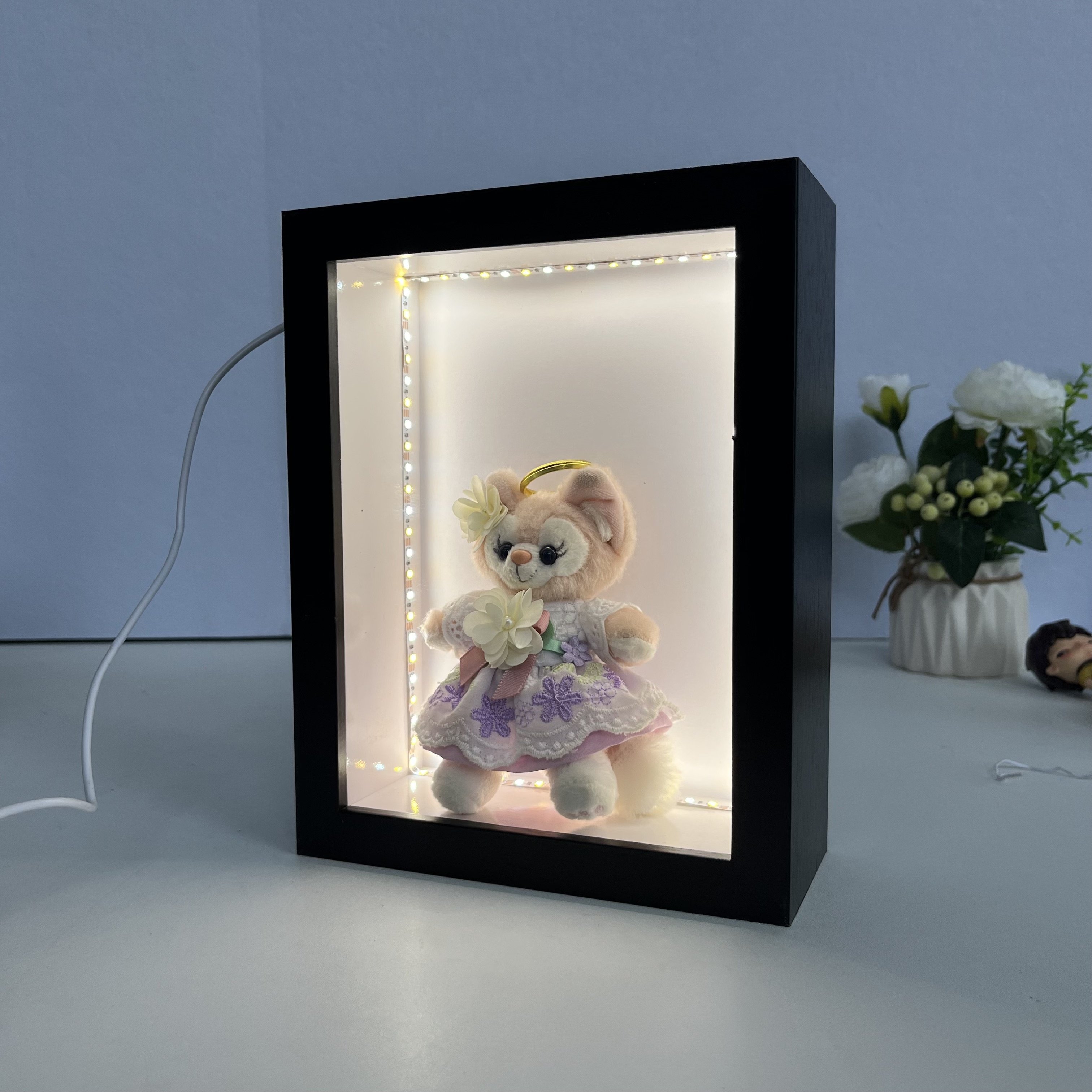 wholesale 12x12 craft picture box frame photo 3d black dried flowers box frames shadow box frames