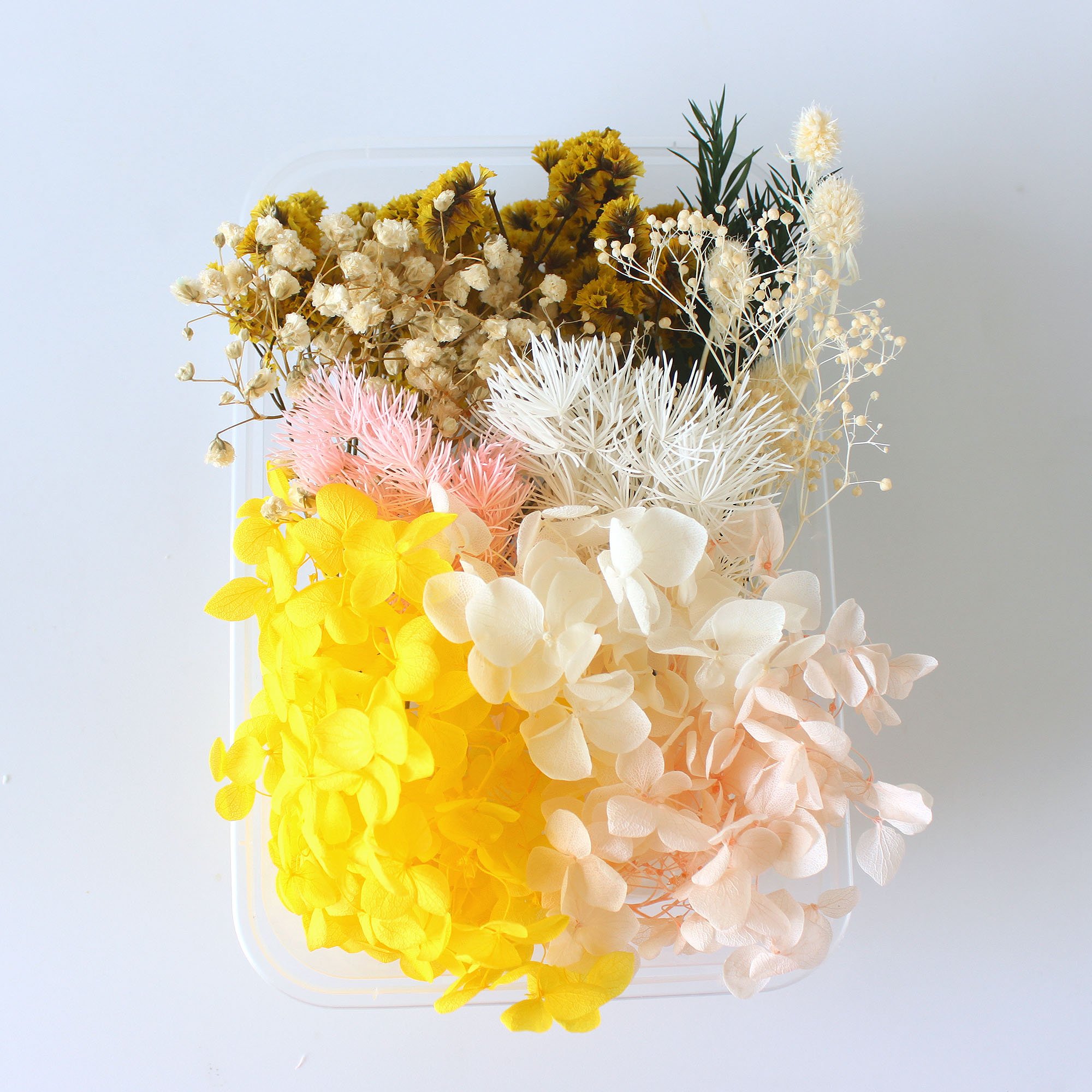 Wholesale Preserved Eterna Epoxy Resin Pendant Necklace Craft Diy Floral Box Natural Dried Hydrangea Flower Dry Plant