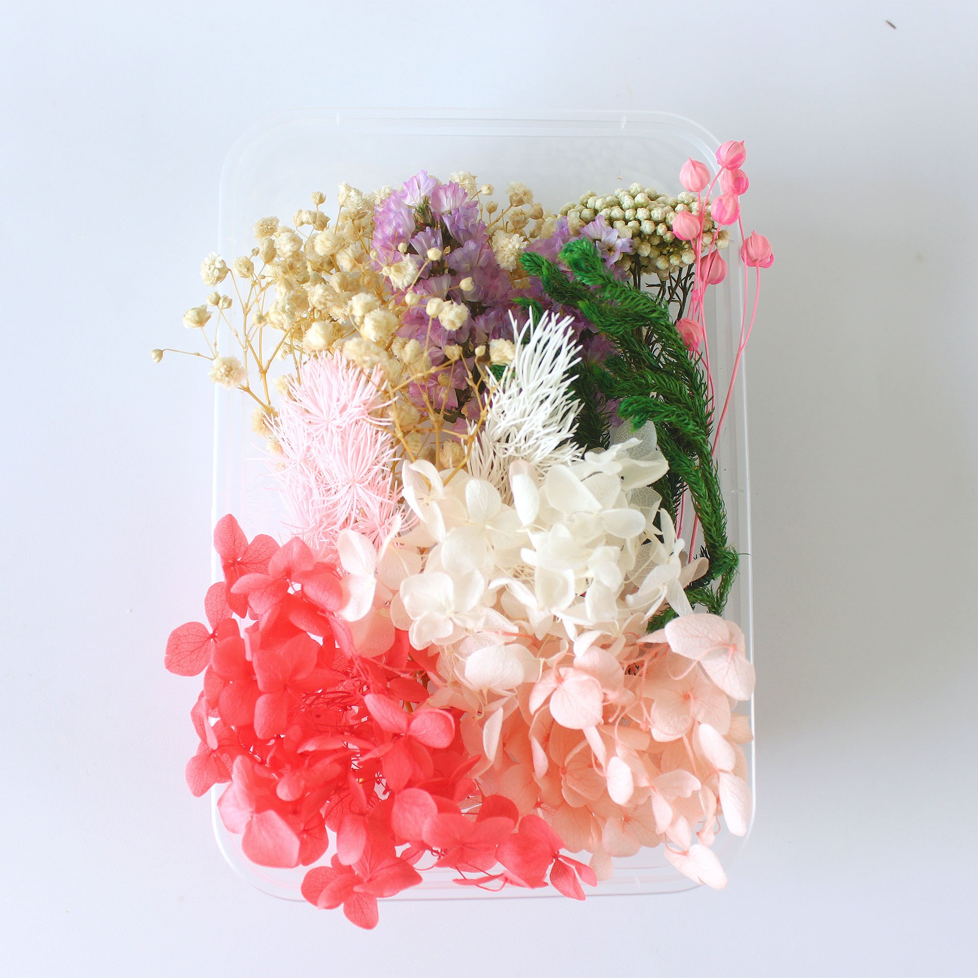 Wholesale Preserved Eterna Epoxy Resin Pendant Necklace Craft Diy Floral Box Natural Dried Hydrangea Flower Dry Plant