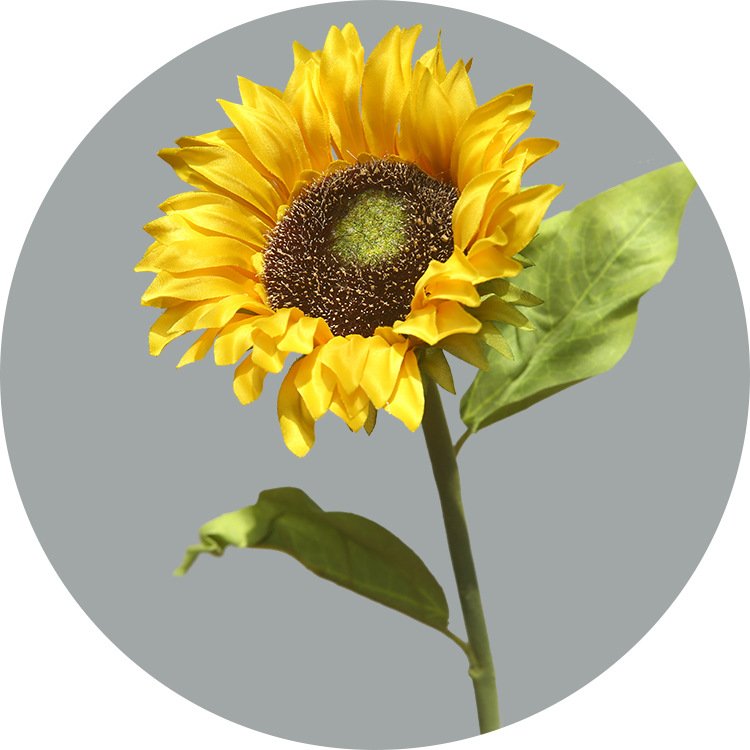 Hot Sale Floral Arrangement Faux Silk Artificial Dried Sunflower For Living Room Ornament Decoration