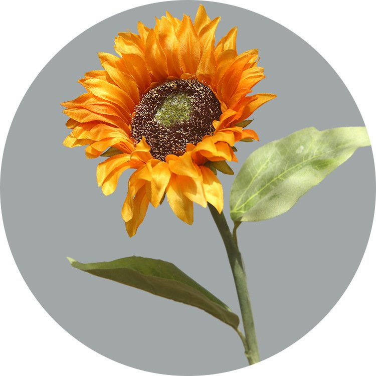 Hot Sale Floral Arrangement Faux Silk Artificial Dried Sunflower For Living Room Ornament Decoration