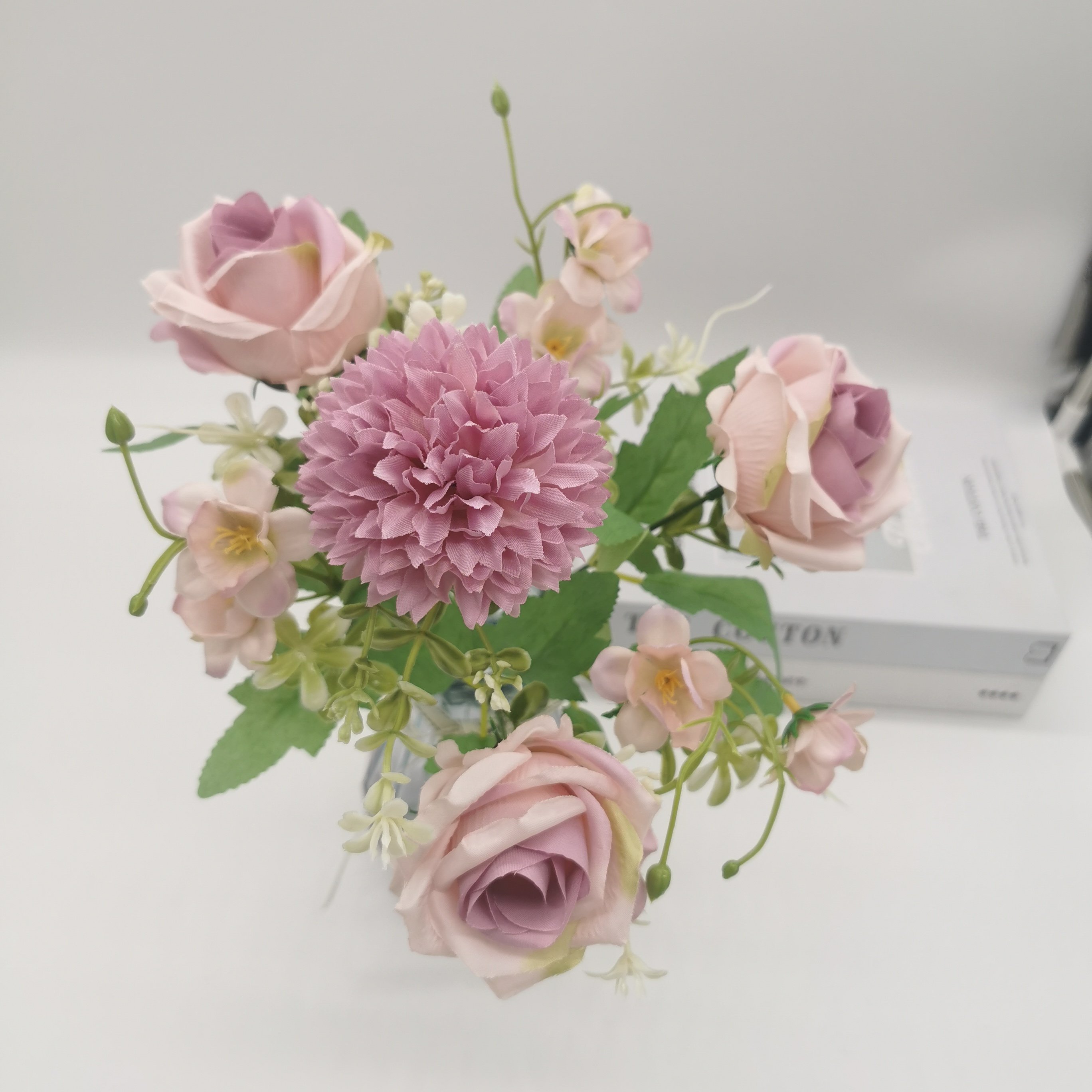 QIDA JS022 7 heads dried flowers decorative flowers plants for Home Wedding Decorative Flowers Hot Sale 23248