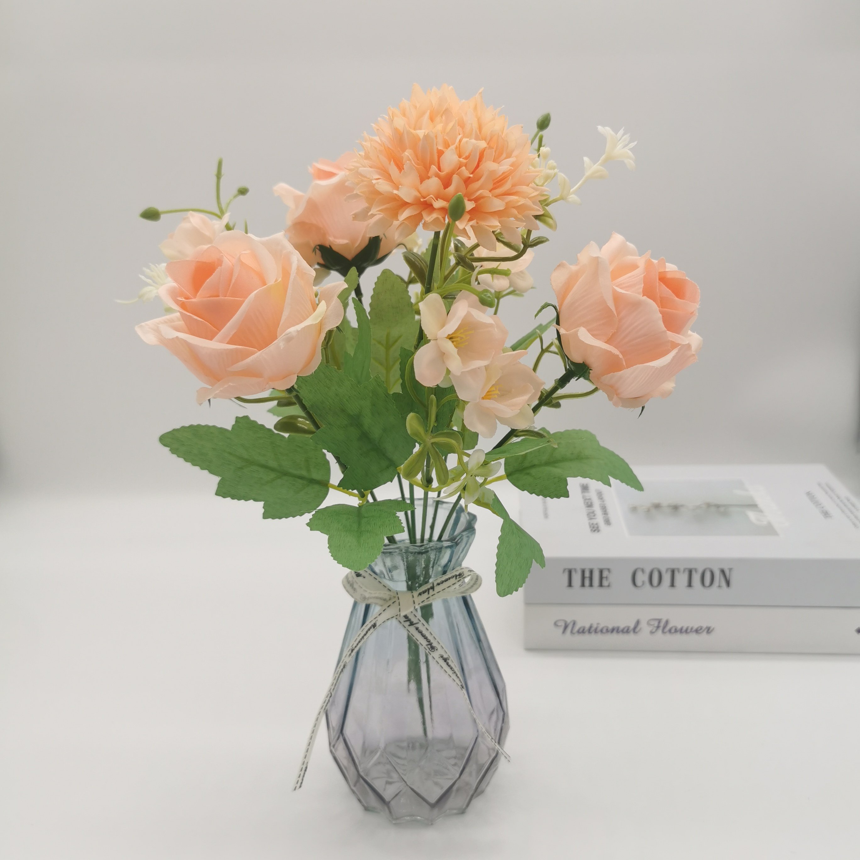 QIDA JS022 7 heads dried flowers decorative flowers plants for Home Wedding Decorative Flowers Hot Sale 23248