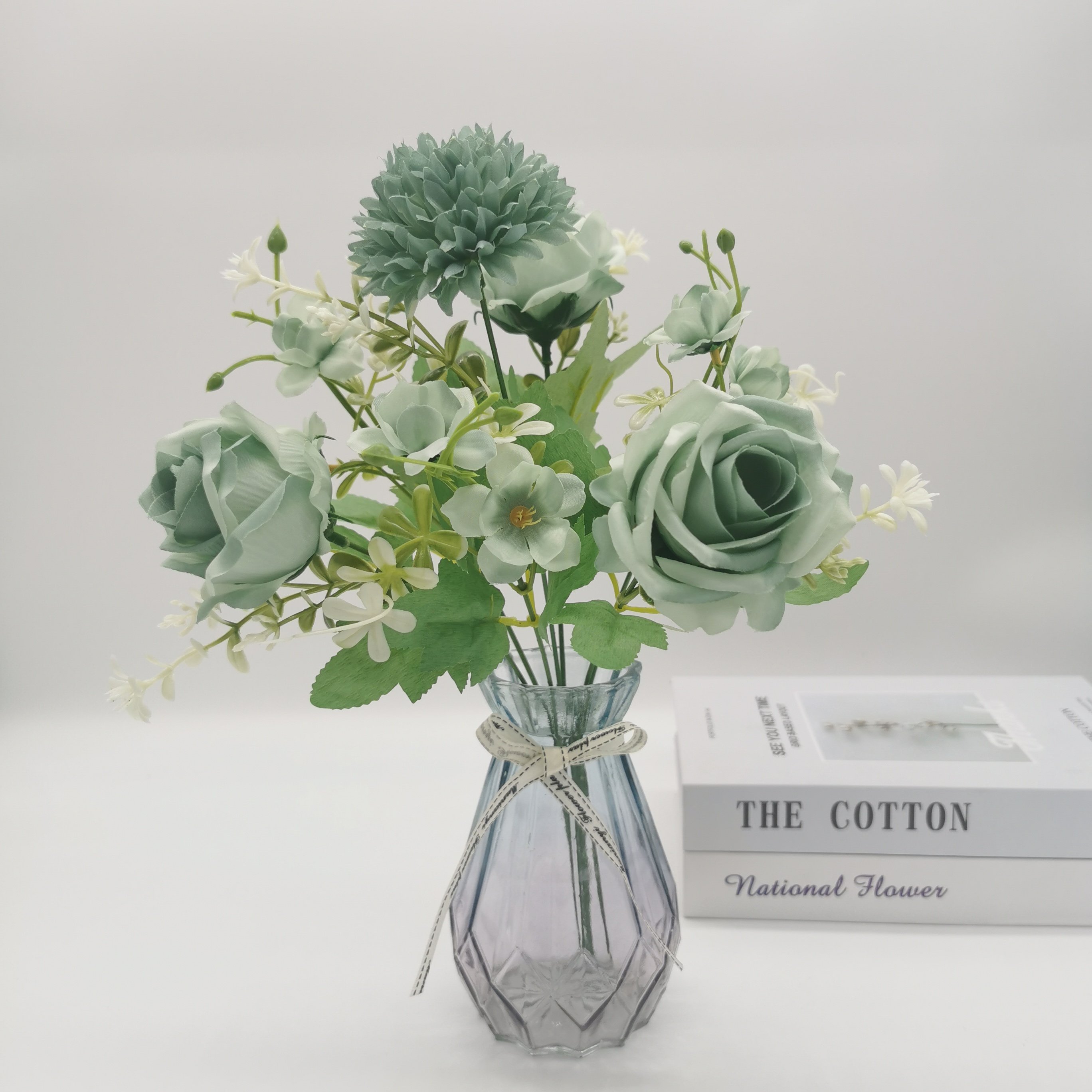 QIDA JS022 7 heads dried flowers decorative flowers plants for Home Wedding Decorative Flowers Hot Sale 23248