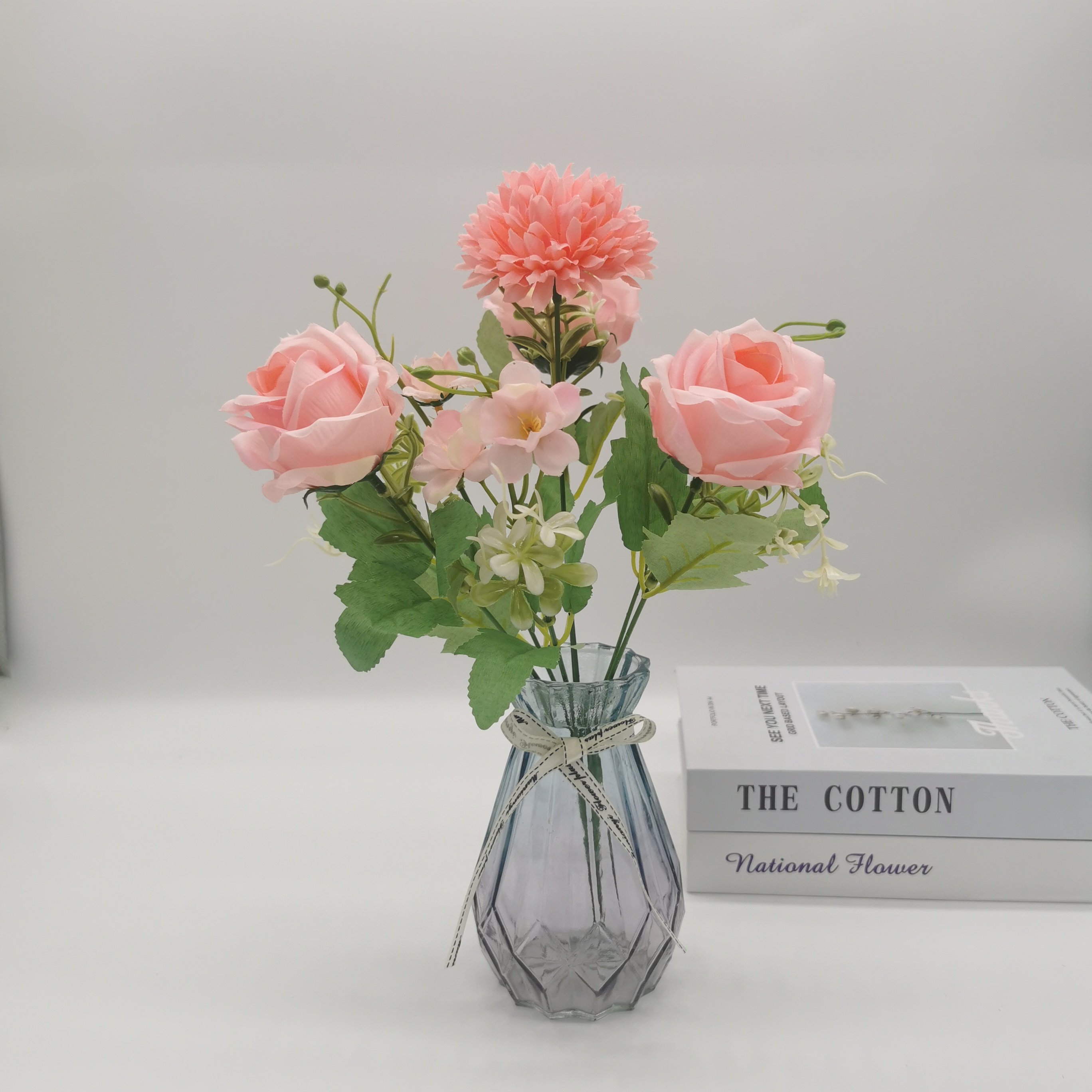 QIDA JS022 7 heads dried flowers decorative flowers plants for Home Wedding Decorative Flowers Hot Sale 23248