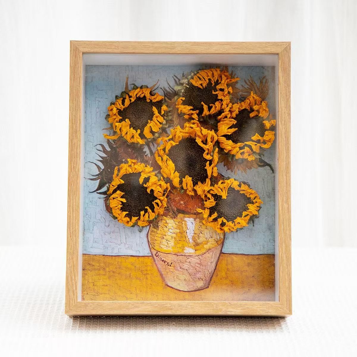 Preserved dry Sunflower dried flower frame decoration for Home Indoor