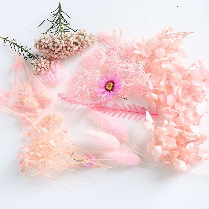 A-5 Mixed real touch handmade preserved hydrangea dried flower raw material diy decor for candle making