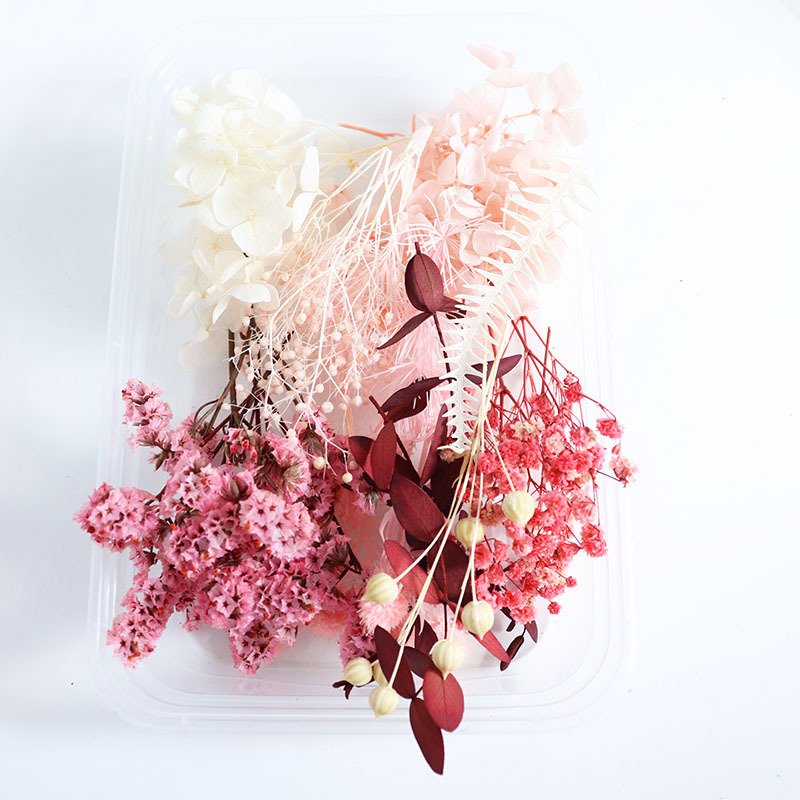 A-5 Mixed real touch handmade preserved hydrangea dried flower raw material diy decor for candle making