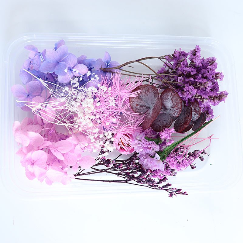 A-5 Mixed real touch handmade preserved hydrangea dried flower raw material diy decor for candle making