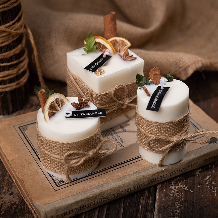woody floral scented candles craft candle gifts wedding home fragrance lavender scented candles with dried flowers