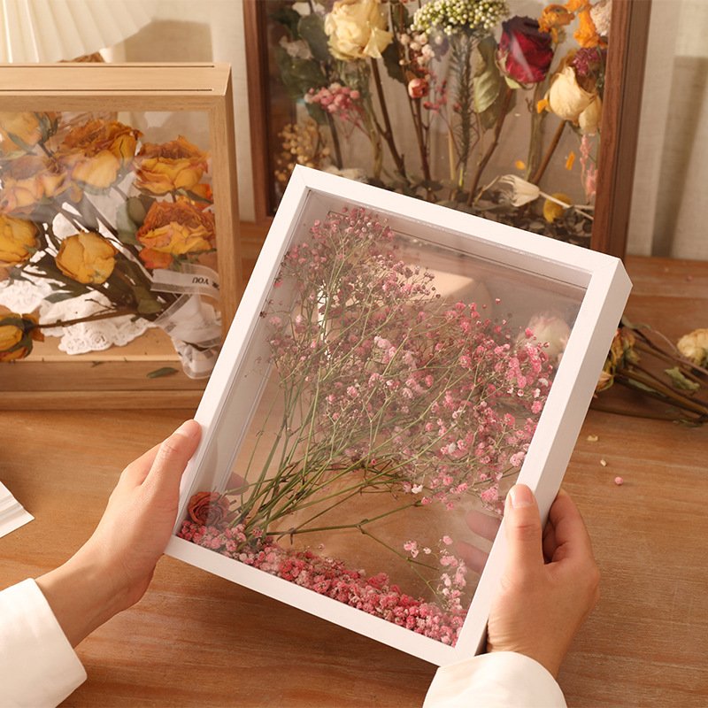 Australia Hot Sale 3D Shadow Box Frame Wood Shadow Box Dried Flower Picture Frame for Wedding Decor