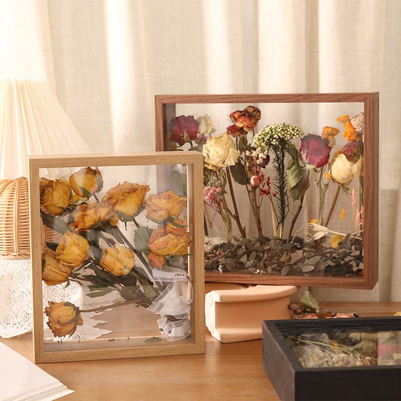 Australia Hot Sale 3D Shadow Box Frame Wood Shadow Box Dried Flower Picture Frame for Wedding Decor