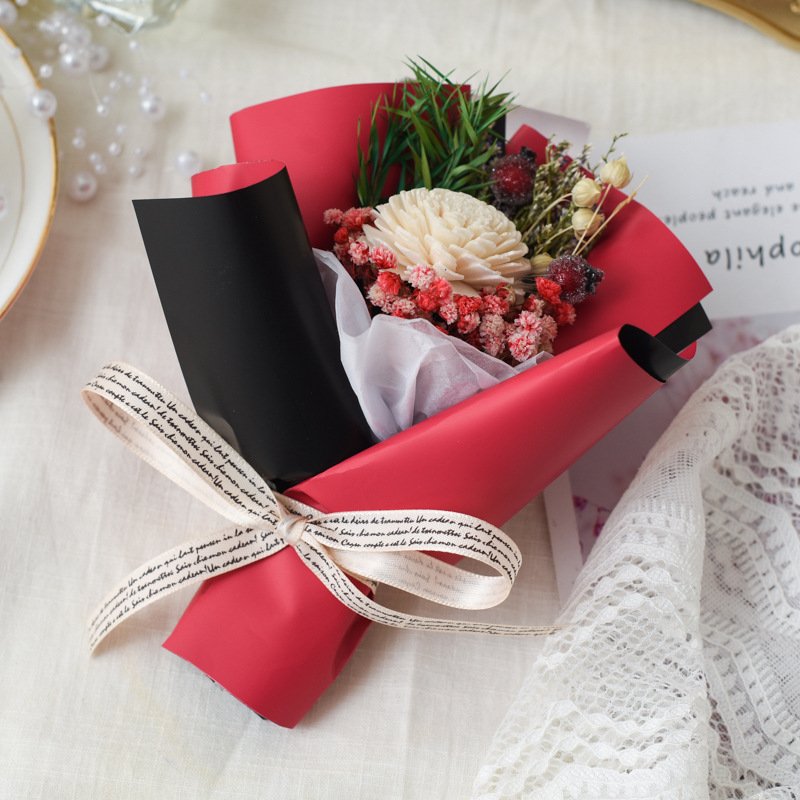 Hot sale Beautiful Rose small bouquet for girlfriend birthday gift simulated soap flower gift