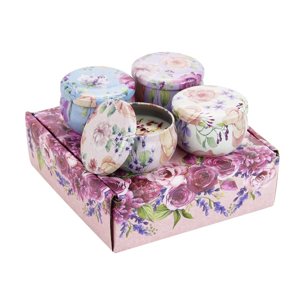 Ethnic Air-Dried Flower Decoration Aromatherapy Soy Wax Candle Scented Candle for Wedding Christmas Holiday Gift Travel Souvenir