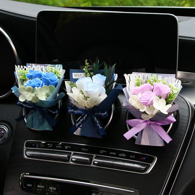 Customizable Car Freshener Mini Dried Flower Packaging Box Luxury Flower Bouquet Gift Box Dry Flower Air Car Outlet Decoration