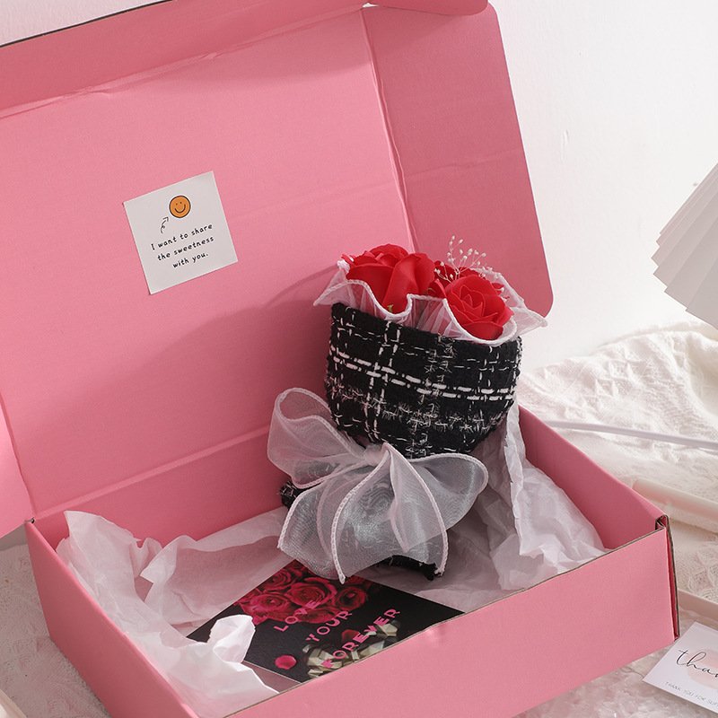 Valentine's Day Flowers Gifts Artificial Soap Flowers Bouquet Dried Flower Bouquet Christmas Gift Home Decoration