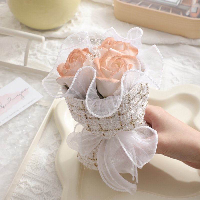 Valentine's Day Flowers Gifts Artificial Soap Flowers Bouquet Dried Flower Bouquet Christmas Gift Home Decoration
