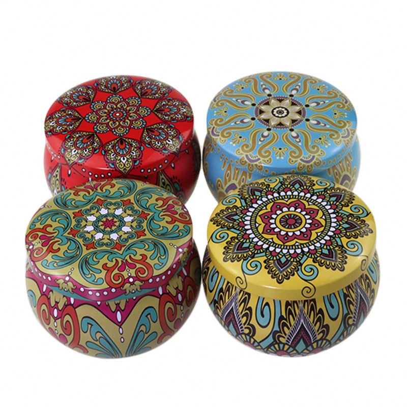 Holiday Birthday Mother'S Day, Gift Bath Yoga 2.2 Oz Fragrance Tin Jars Luxury Soy Wax Scented Candles Gifts Sets For Women/