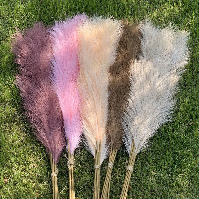 1pc 81cm Artificial Pampas Grass Dried Reed Flowers Bouquet Fake Plants For Wedding Home Room Decor Rabbit Tail Grass Christmas
