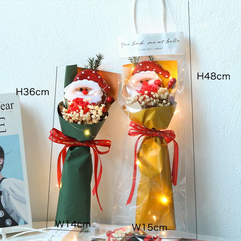 Christmas decor Valentines day Mothers novelty gift artificial rose preserved eternal flowers with light teacher birthday gift