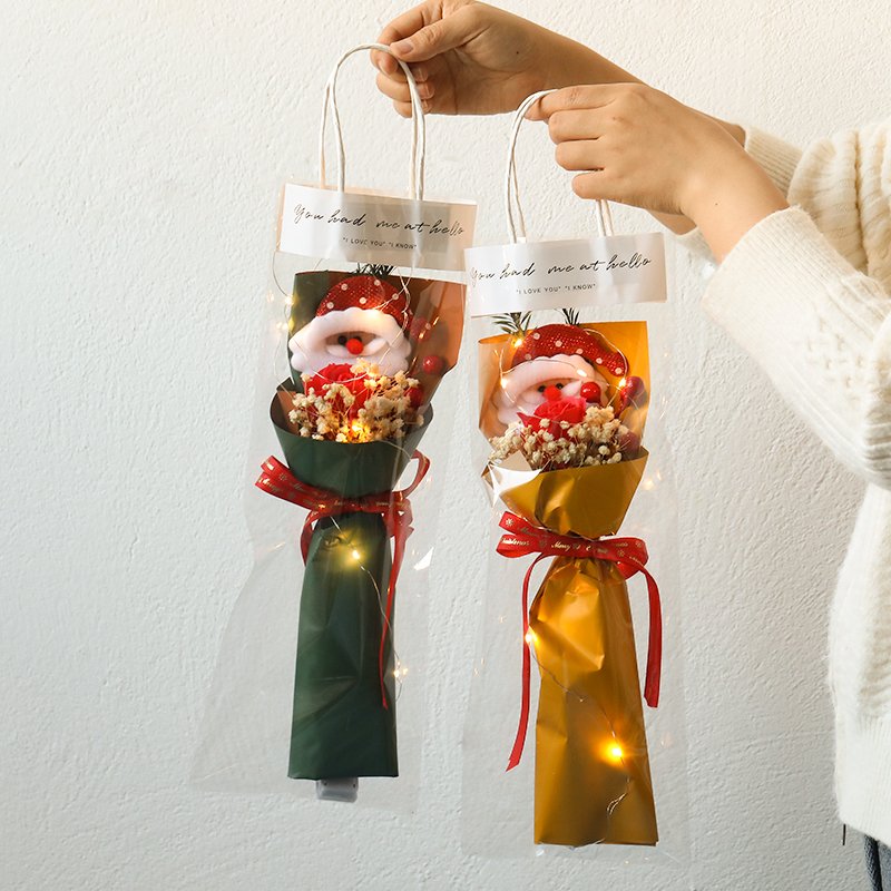 Christmas decor Valentines day Mothers novelty gift artificial rose preserved eternal flowers with light teacher birthday gift