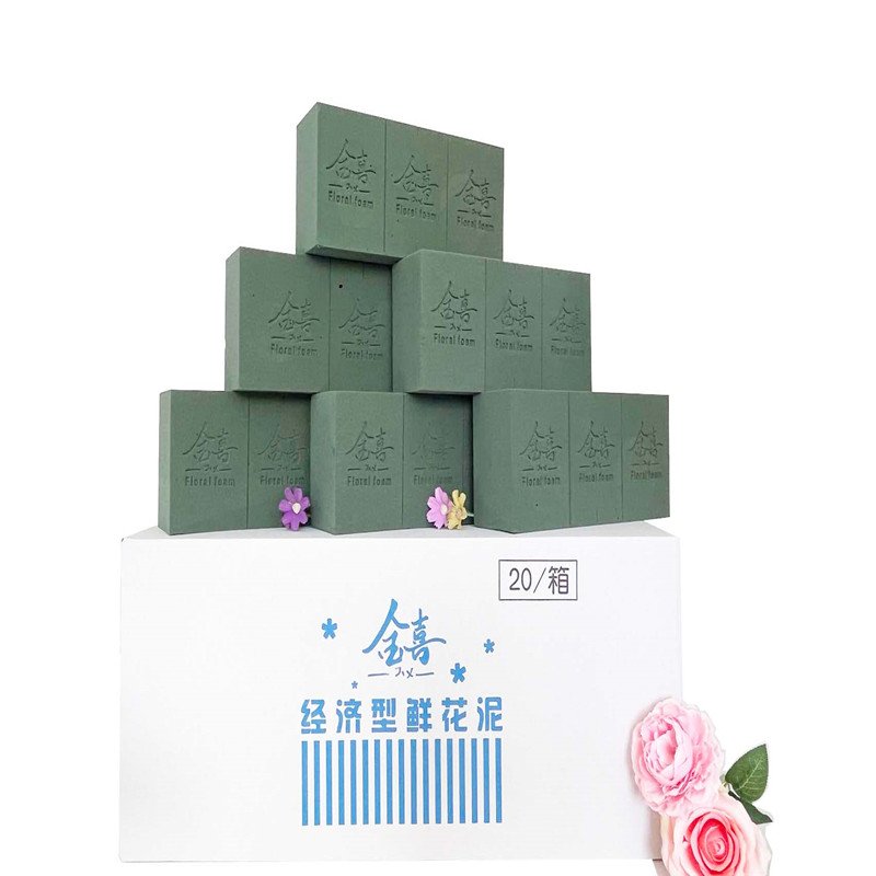 High quality green Water absorption Oasis flower mud wet floral foam for wedding decoration