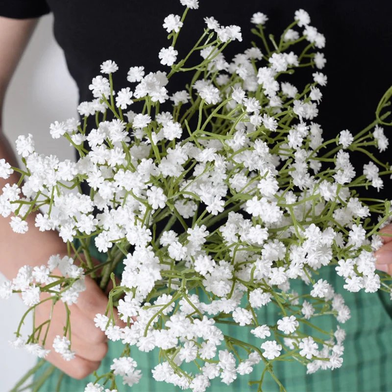 Large Bunch Wholesale Wedding Decoration Preserved Gypsophila Flower Bouquet Baby Breath White