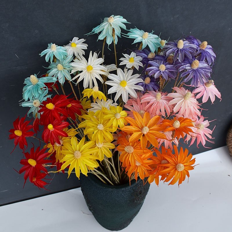 10Pcs Little Daisy Chamomile Dry Flower Bouquet Dried Daisy Home Decorative Flowers