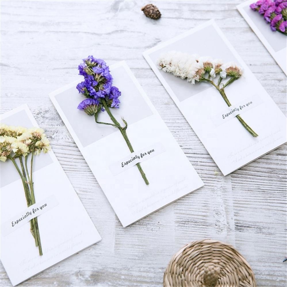 New Styles Dried Flowers Greeting Cards