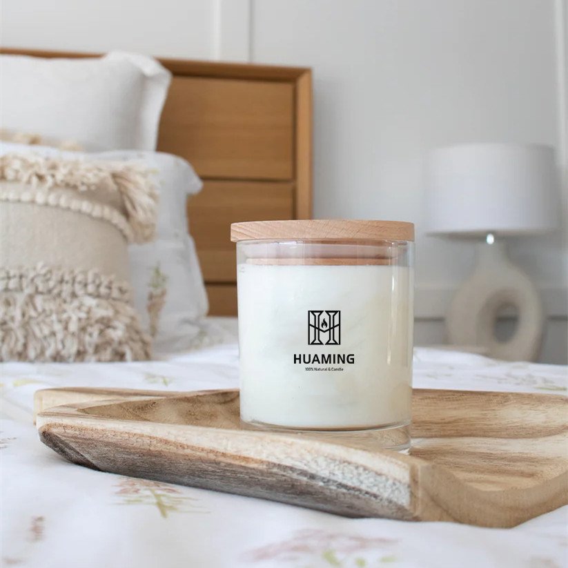 New Arrival Lighting Lover custom luxury Christmas popular soy wax handmade home fragrance oil glass jar scented candle