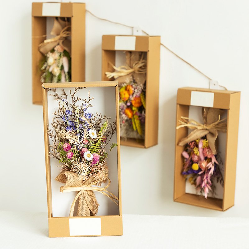European style natural dried flower and preserved rose bouquet for home decoration