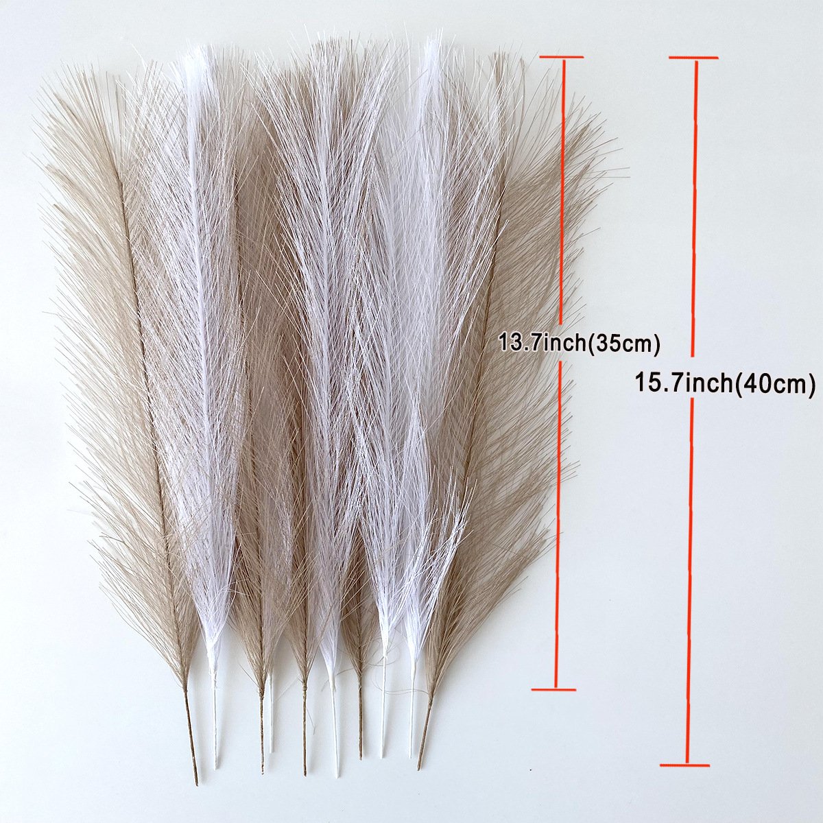 35CM Faux Artificial Pampas Grass Pampas Branches FakeFluffy Stems Plants Floor Vase Filler Home Boho Decor Flower Arrangement
