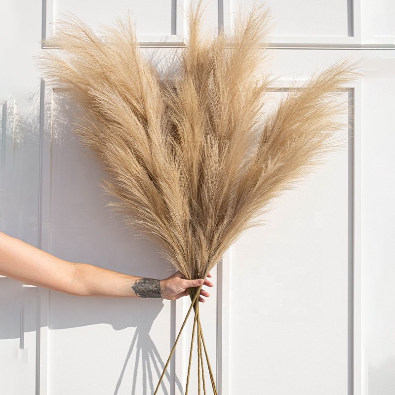105CM Artificial pampas grass stick vase decor fascinating fluffy beautiful pampas